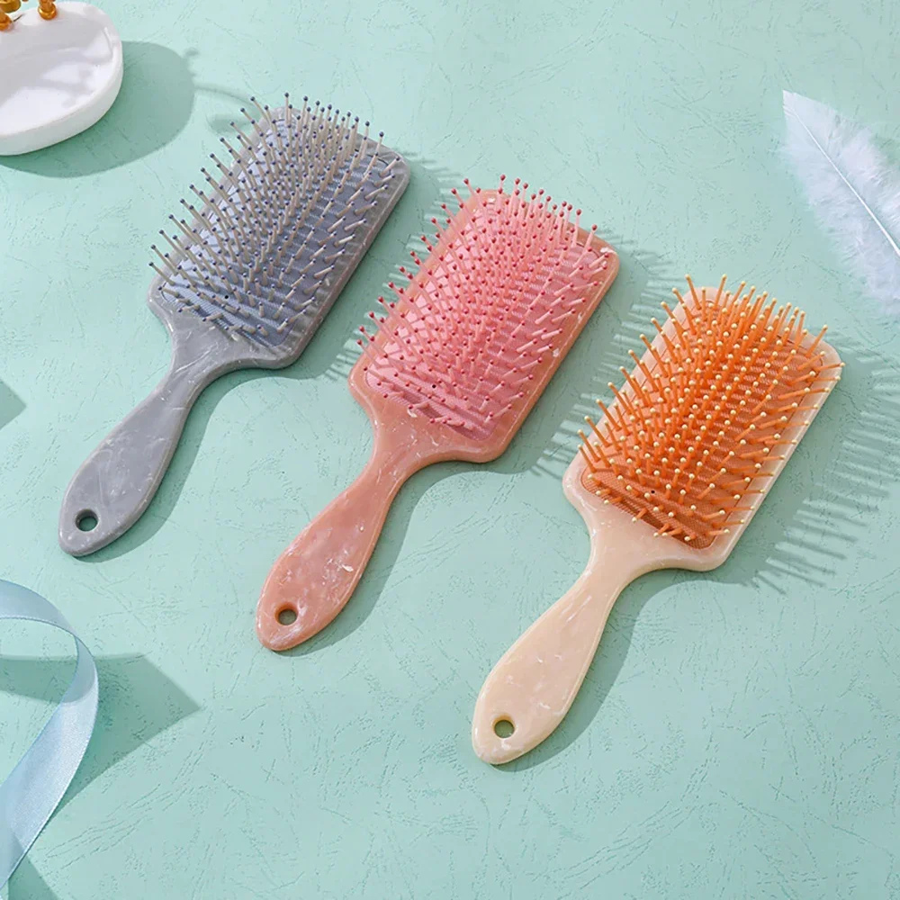 

Air Cushion Comb Anti-tangle Anti-static Square Marble Detangling Hair Brush Wet Dry Head Massage Hair Comb Salon Styling Tools