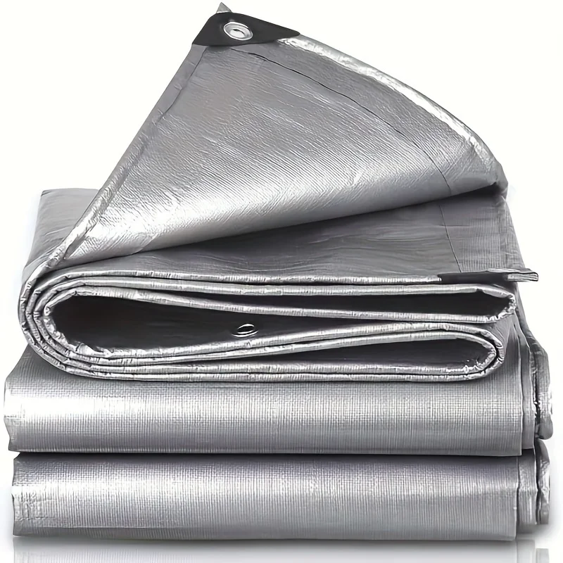 

Tarpaulin 2x2m 2x3 3*3 3x4 3mx5 Car Waterproof Shade Tarp Tent Camping Sun Shade Sail Double Silver Awning Canopy Rain Cover