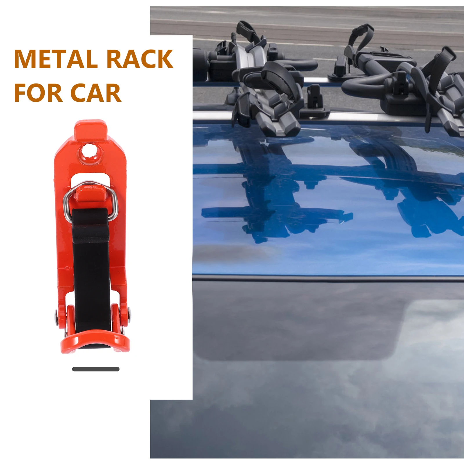 

2pcs Zinc Alloy Buckle Durable Metal Clamp Rack Car Mounting Accessories Black Shovel Holder Truck Roof Rack Mounting Brackets