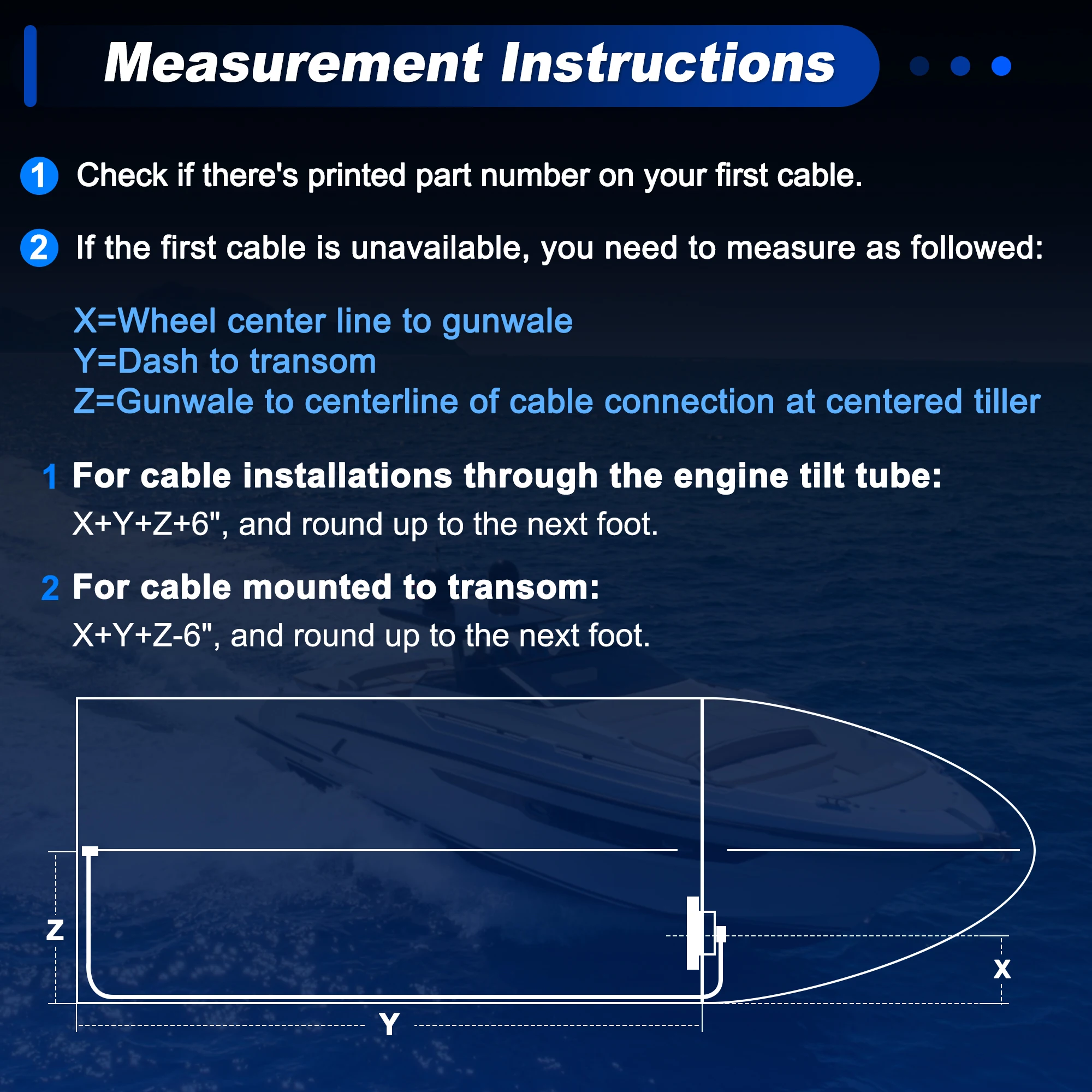 UXCELL 1 قطعة 19 قدم رقم SSC13419/20 قدم رقم SSC13420/21 قدم رقم SSC13421/23 قدم رقم SSC13423 كابل التحكم في توجيه رف القوارب البحرية #6
