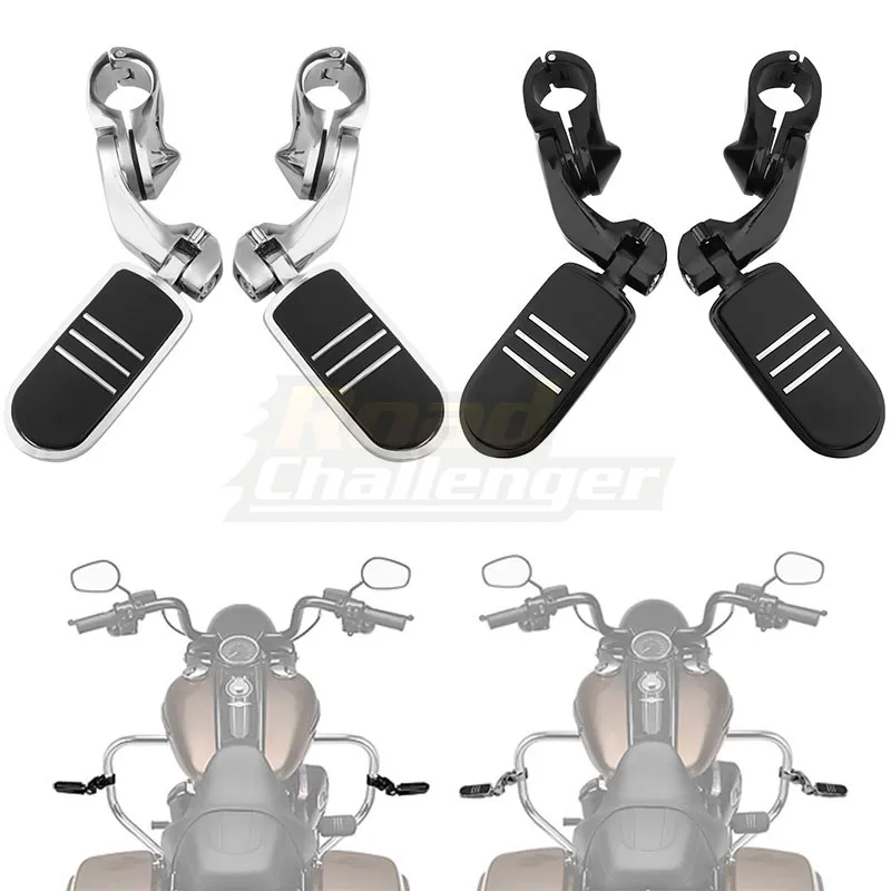 Universal motocicleta pรฉ resto guarda motor da estrada pรฉ pegs montar para harley honda kawasaki suzuki 1 1/4 \