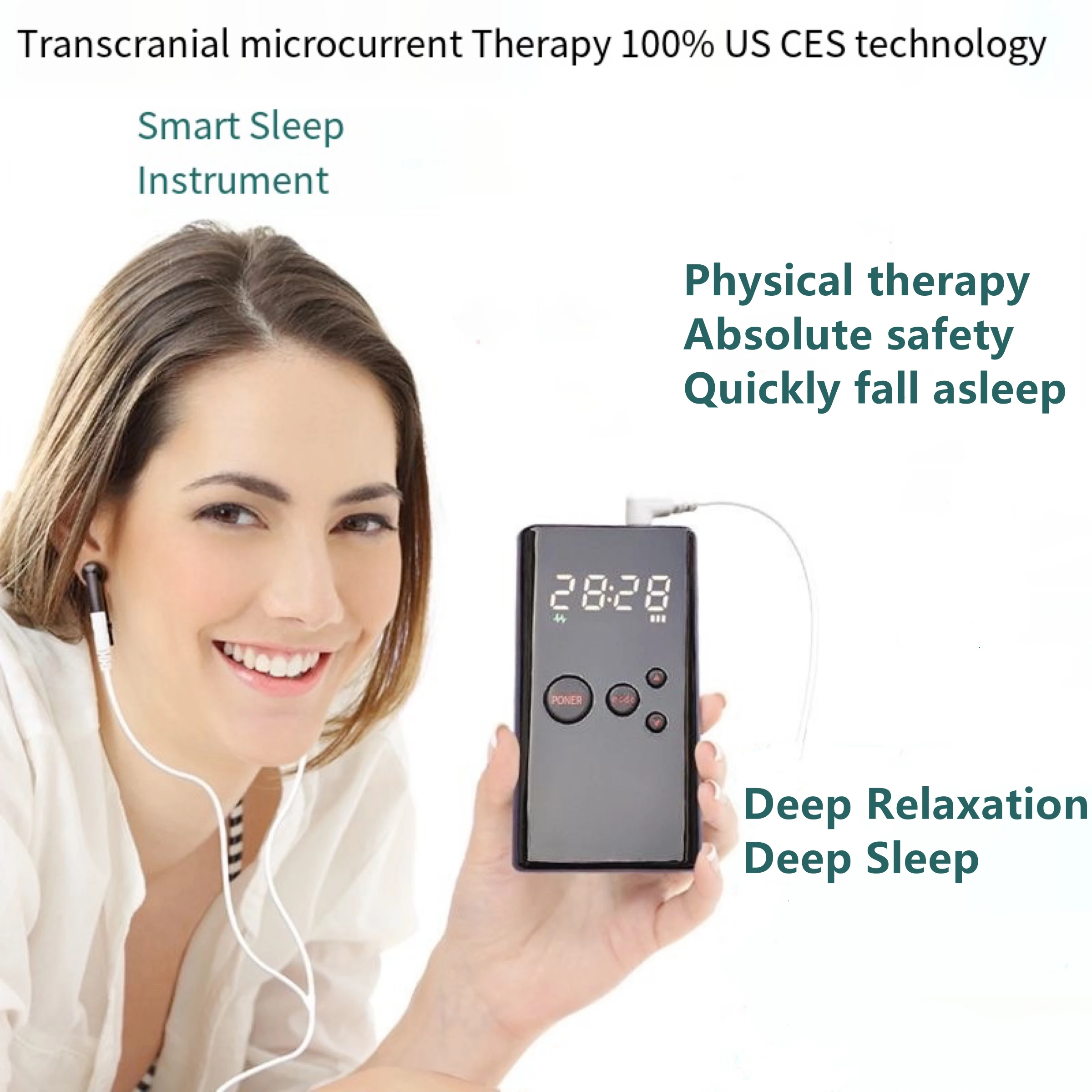 

CES Transcranial Micro Electric Physical Therapy Insomnia Anxiety Depression Intelligent Sleep Device Deep Relaxa Safe Effective