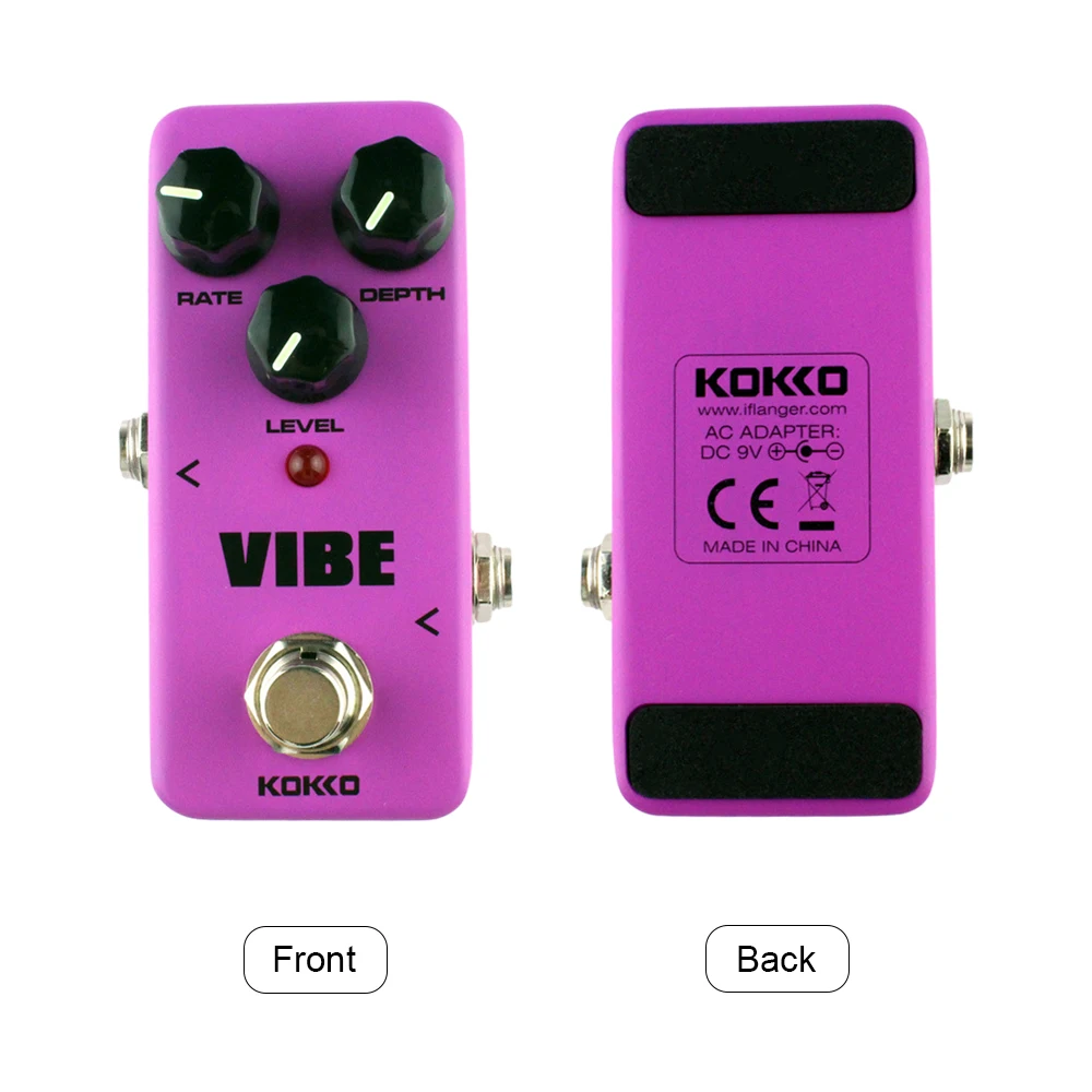 

KOKKO Guitar Mini Effects Pedal Vibe FUV2 Simulate Rotating Horn Effector Portable Guitar Pedal for Electric Guitar True Bypass