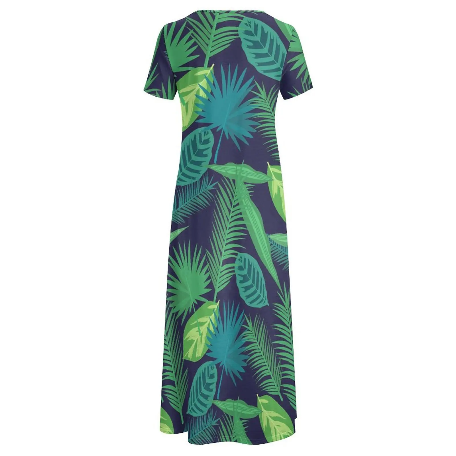 Robe longue imprimée de plantes et de cuir chevelu pour femmes, tenue de plage style bohème, palmier tropical, mode de rue, grande taille 6XL 7XL