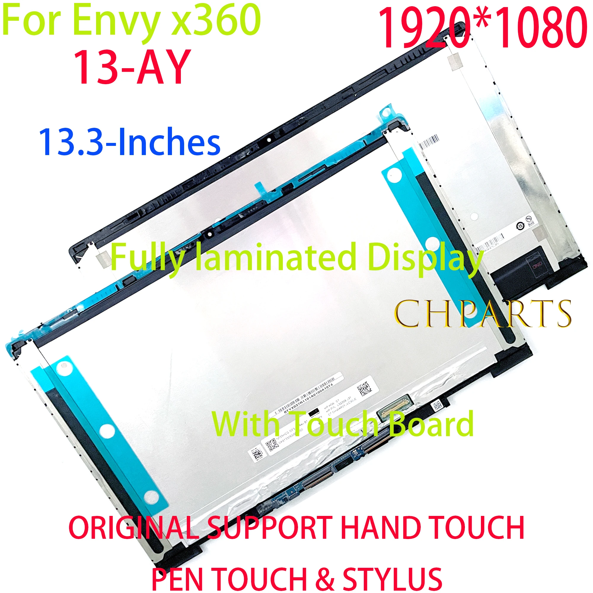 For HP ENVY X360 13-AY 13-ay0067nr L94493-001 NV133FHM-N5T NV133FHM-A1A B140HAT04.1 LCD Touch Screen Display Assembly TPN-C147