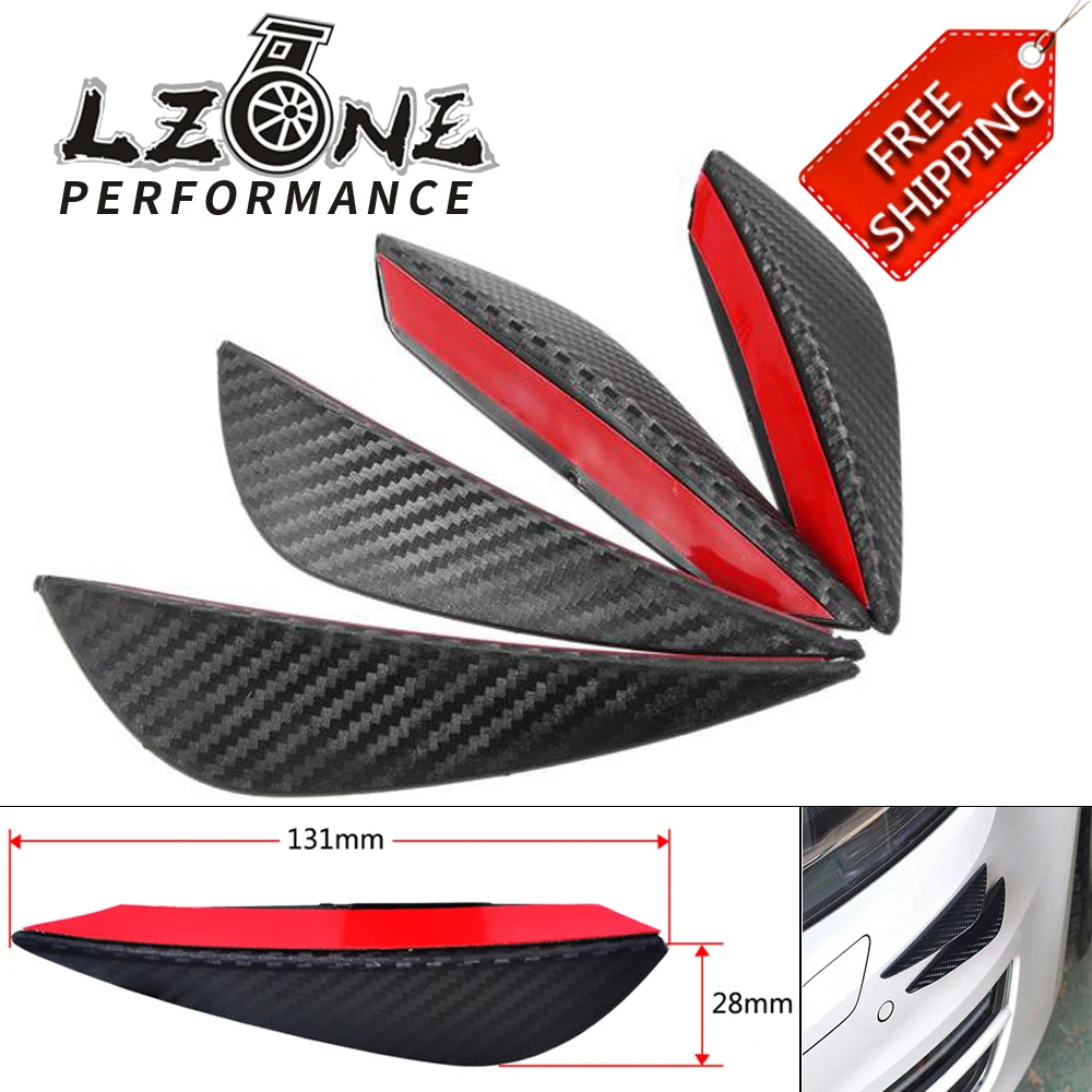 Бесплатная доставка-Универсальный 4 шт., разветвитель переднего бампера для губ, ребра, спойлер для кузова, валандальный подбородок для subaru mercedes w204 bmw e46 Бесплатная доставка-Универсальный 4 шт., разветвитель переднего бампера для губ, ребра, спойлер для кузова, валандальный подбородок для subaru mercedes w204 bmw e46