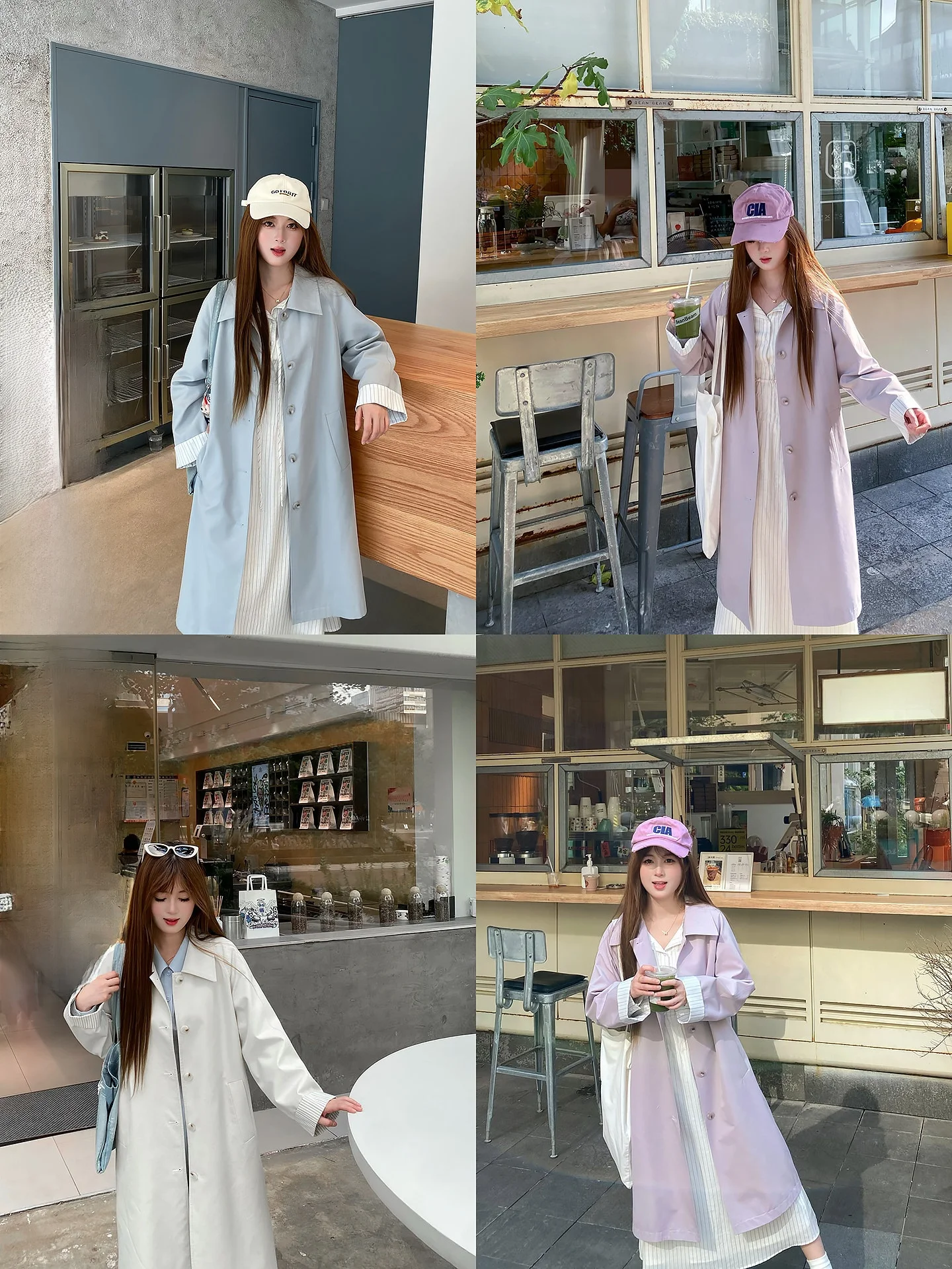 

Autumn Encounter Stripe Splicing Long Sve Women's Windbreaker Versatile Top Casual Commute Loose Fit Regular Sve