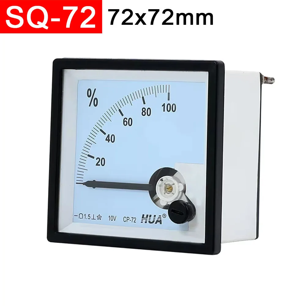 SQ-72 72mm CP-72 Pointer Percentage Meter With Complete Specifications 100% 10V 72*72mm