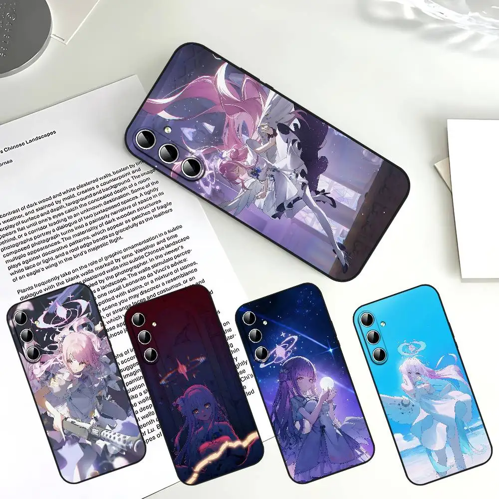 Cartoon M-Misono M-Mika Phone Case For Samsung S24, S25 22,30,Note20,Lite,Ultra,5G,Plus,FE Black Cover