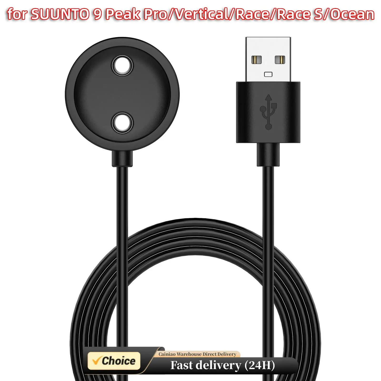 

Magnetic Charger Cable 3.3ft Replacement Charging Dock Smart Watch Accessories ForSUUNTO 9 Peak Pro/Vertical/Race/Race S/Ocean