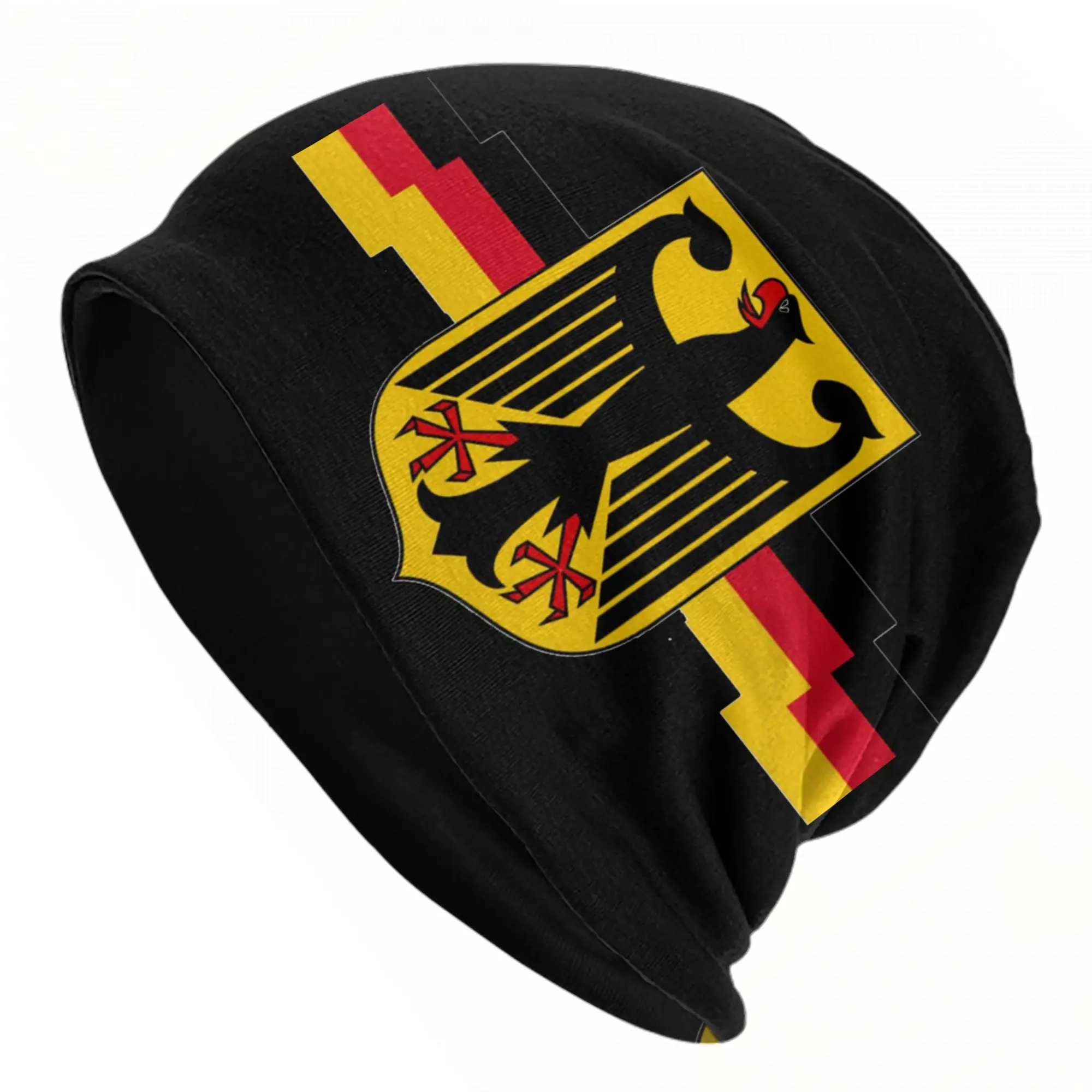 German Eagle on shield with German Flag Ribbon  Bonnet Hats Cool Outdoor  Skullies Beanies Hat Men's Women's Warm Dual-use Caps