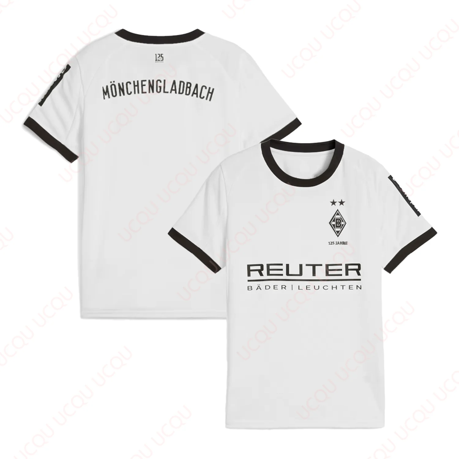 

Borussia Monchengladbach 2025/26, домашний трикотаж, повседневная футболка унисекс, удобная уличная одежда, классическая спортивная одежда с принтом для взрослых и детей