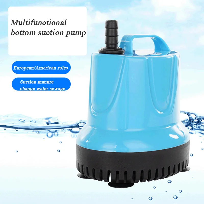 Three-in-one Multifunctional Bottom Suction Pump High-lift Noiseless 360° Large Suction Water Change Pump for Aquarium