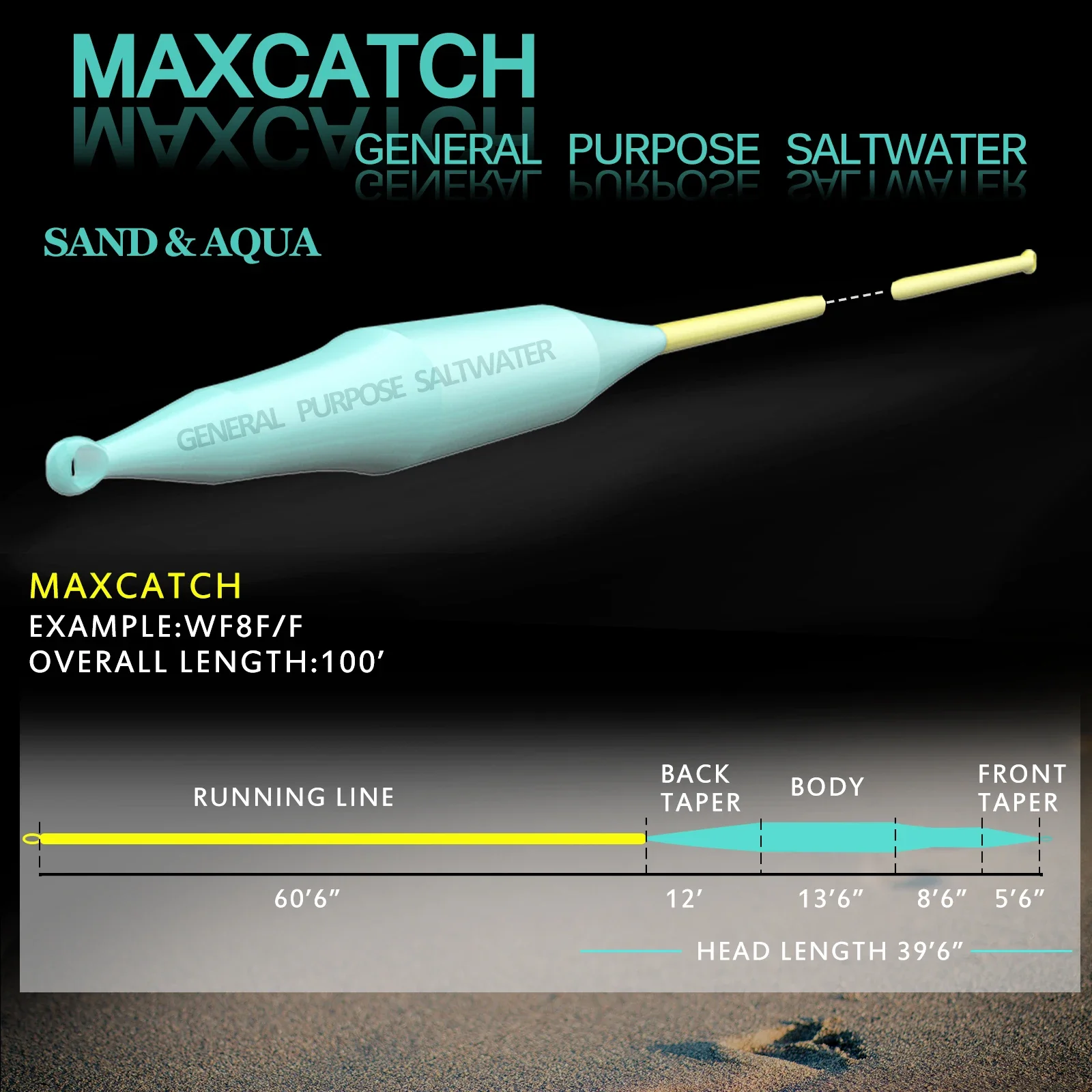 Maxcatch General Purpose Fly Fishing Line WF Floating 8WT 9WT 10WT Weight Forward Fly Line Welded Loops Smooth Casting Durable