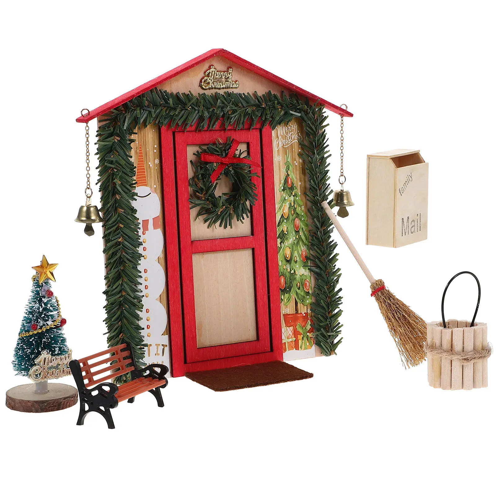 

Dollhouse Door Realistic Doors Decor Kids Mini Toys Miniature Accessories Scene Layout Prop