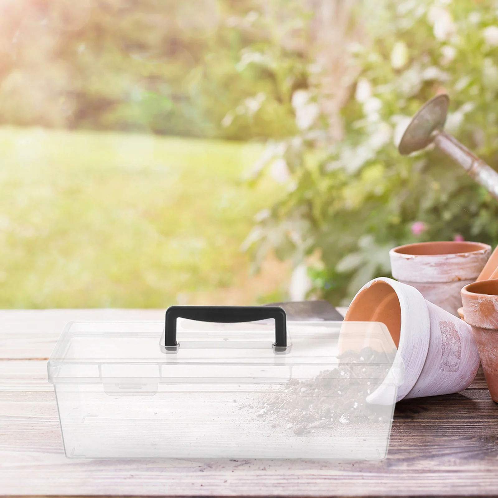 

Gardening Seed Organizer Box Plastic Construction Multiple Compartments for Management and Retrieval on The Go