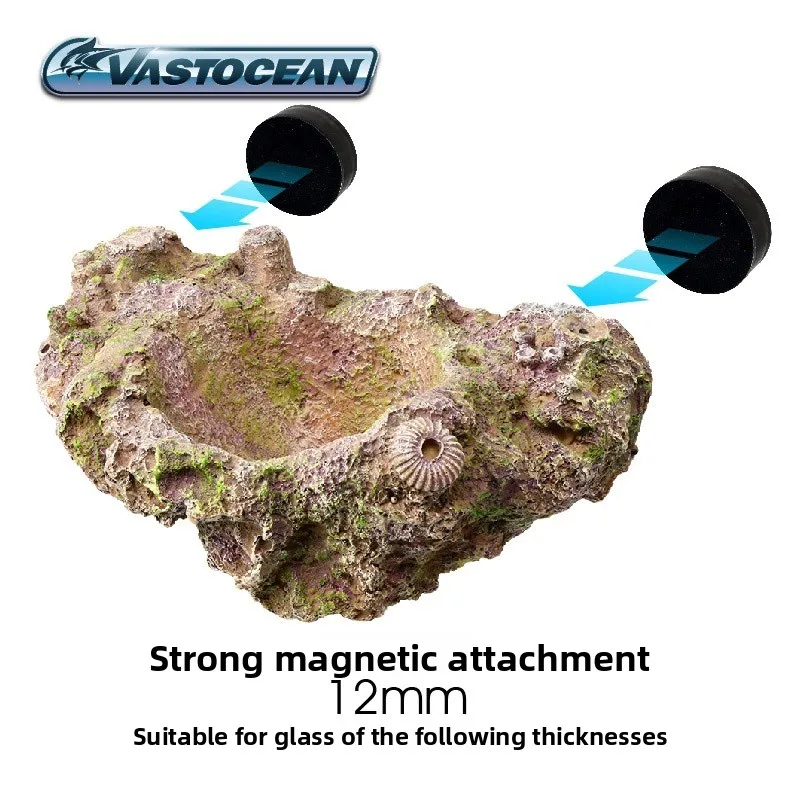 VASTOCEAN Magnetic Anemone Holder-Resin Suspension Anemone Nest for Saltwater Aquarium-Carpet Anemone Cave&Coral Reef Rock Decor