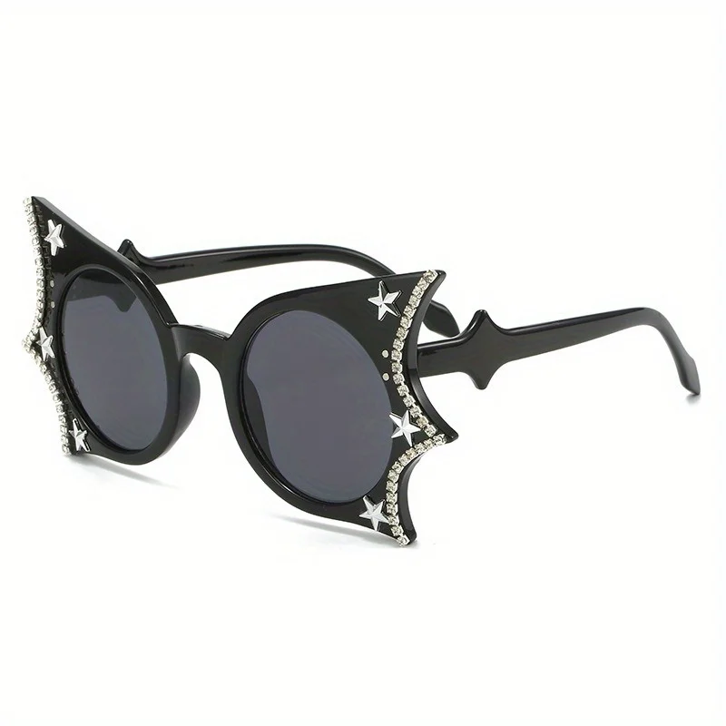 

Rhinestone Studded Fashionable Sunglasses for Women Bat Butterfly Sunglasses
