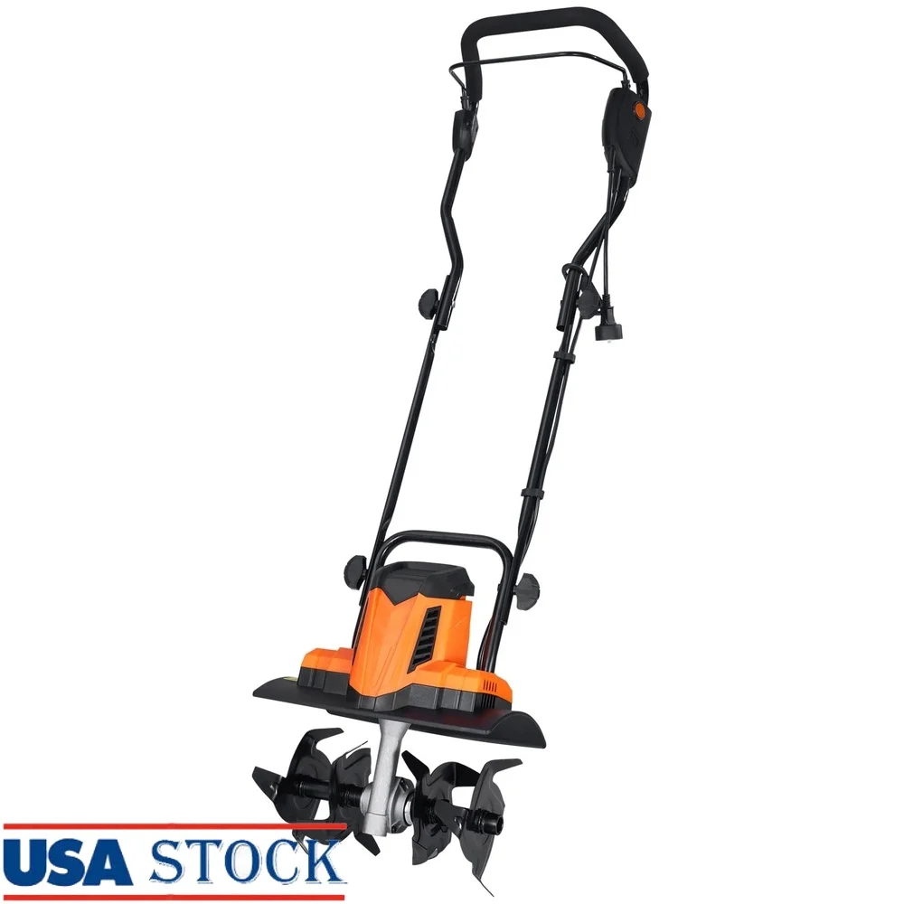 

Electric Garden Tiller 10 Amp Power 14 Inch Tilling Width 3.94 Inch Depth Ergonomic Handle Lightweight Durable Tines User