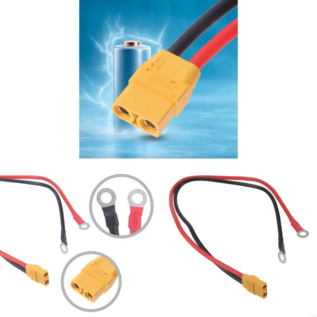 J1HD XT90 Female to O Rings Cable 45A Current For Remote Model 25cm/100cm/200cm Long