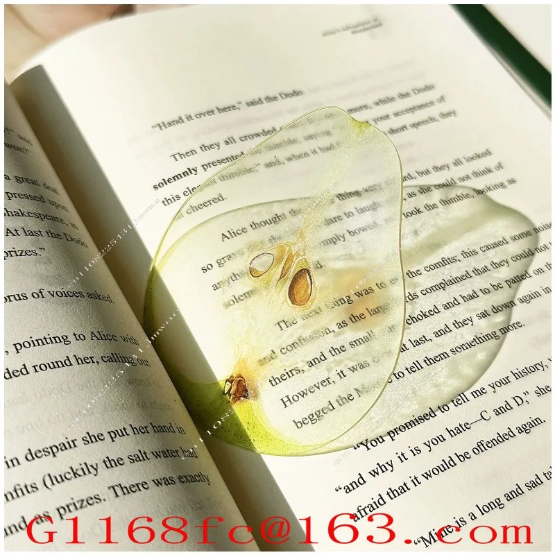 Cute Original Watermelon, Apple, Fig, Fruit Bookmark, High Aesthetic Value, Acrylic Bookmark, Translucent