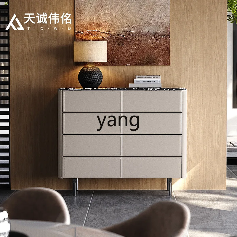 

LMM Italian light luxury bedroom household bedside locker living room wall drawer cabinet