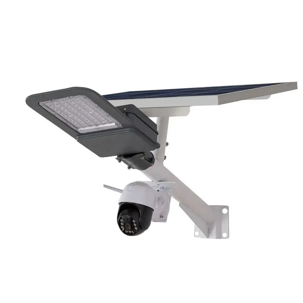 

Outdoor 1080P 2 Million Pixels Cctv Wifi 4G Solar Street Light 50w 100w Lamp with Camera