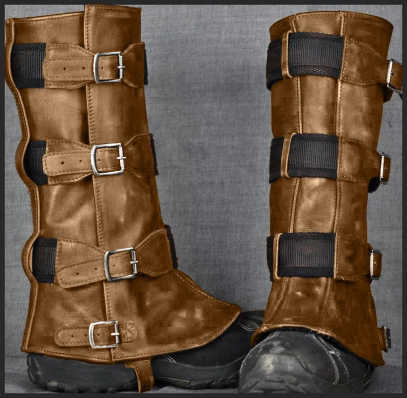 Mittelalterliche Motorrad-Beinschutzstiefel Steampunk Ritter Piraten Cosplay Kostüm Erwachsenen Halloween Renaissance Rüstungsleggings – Detail 6