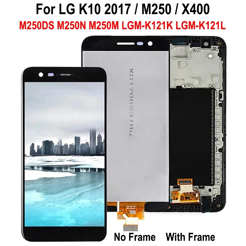 M250DS Display For LG K10 2017 LCD Touch Screen Digitizer M250 Screen With Frame X400 LGM-K121K LGM-K121L Replacement Parts