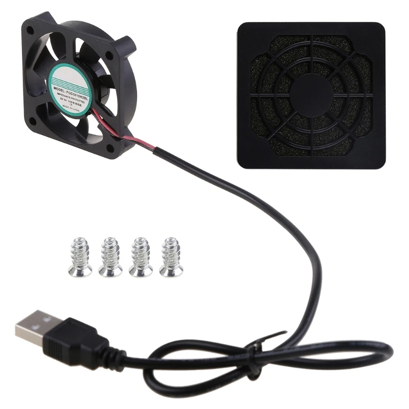 1pc FGD5010H2BL 5V 0.1A USB Connector PC Fan Heatsink Exhaust Cooling Fan Replacement with 45cm Cable 50x50x10mm