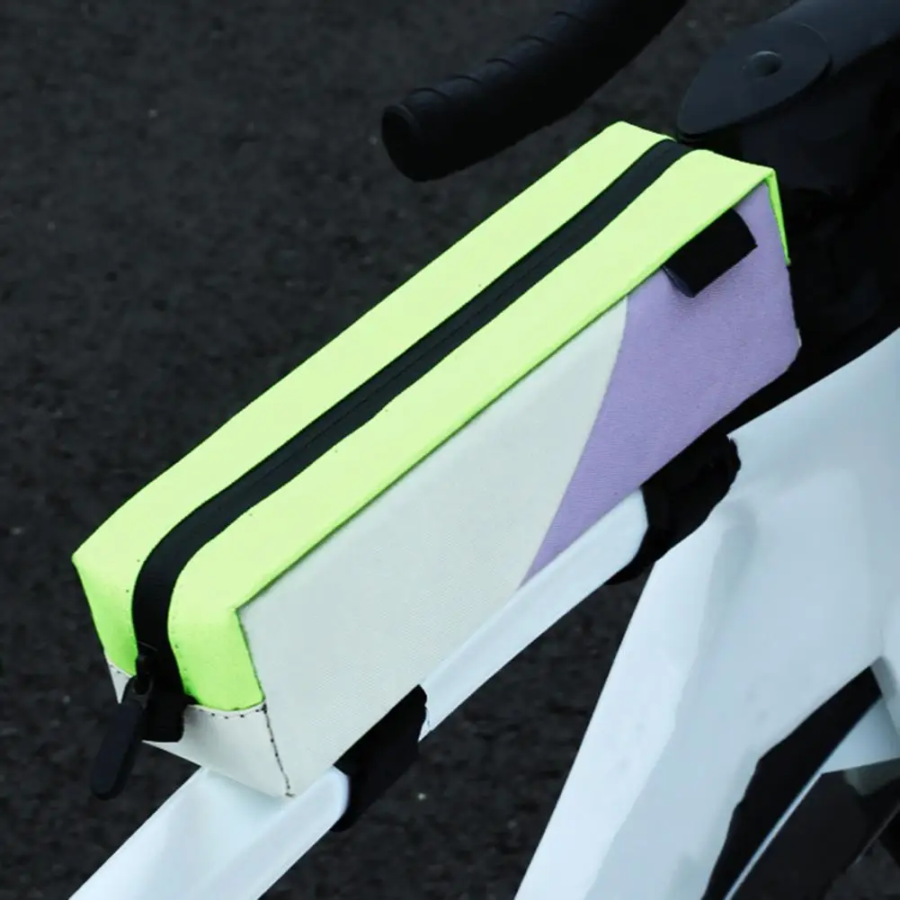 Bicycle Top Tube Bag Waterproof Large Capacity Zipper MTB Road Mountain Bicycle Front Frame Storage Pouch Cycling Bike Accessori