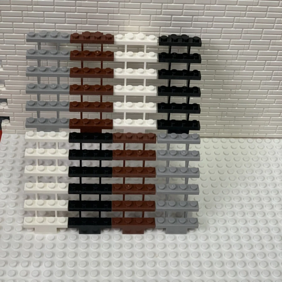 16 قطعة الطوب MOC الدرج 7x4x6 سلالم المنزل مستقيم مفتوح 30134 خطوات سلم وحدات مدينة بلدي بنة جزيئات الأطفال