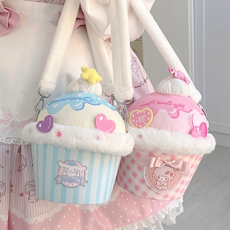 

Original Kawaii Sanrio Cake Bag One Shoulder Backpack Cute Bag Crossbody Toys Hobbies Stuffed Animals Holiday Gifts