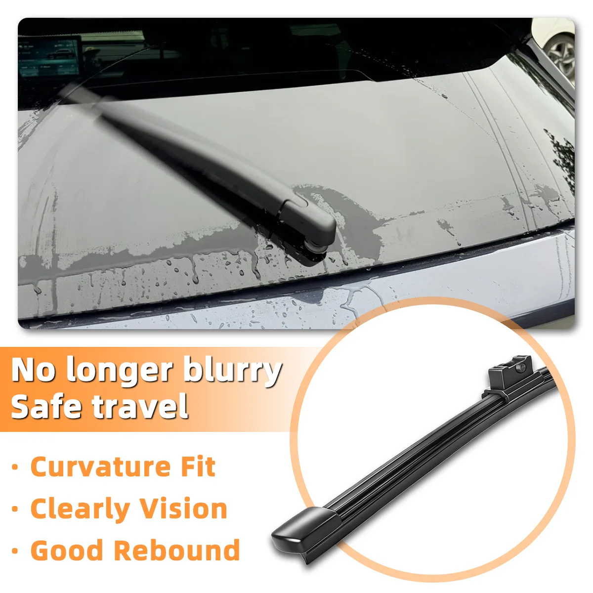 Suitable For MG ONE 2021-2025 Car Rear Wiper  Blade Replacement Flexible Rubber Quiet Operation Clear Visibility Auto Parts