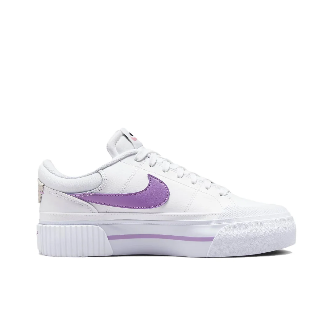 Nike COURT LEGACY Low Women's Sneakers Classic Retro Fashion Board Shoes winter Casual and comfortable Sneakers Purple&White