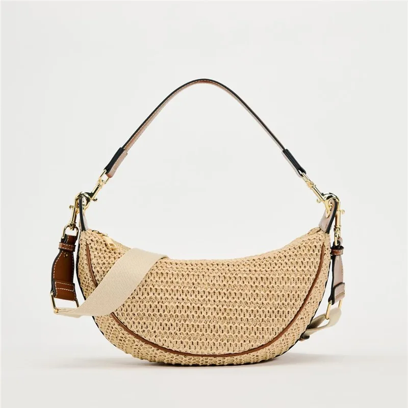 

Cross border women's bag 2025 new product single shoulder casual crossbody bag woven bag armpit dumpling bag for women