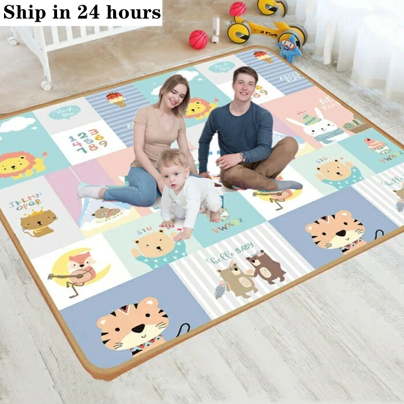 2024 Non-toxic Environmentally Thicken Baby Crawling Play Mat Folding Mats Carpet Play Mat for Children\'s Safety Kid Rug Playmat