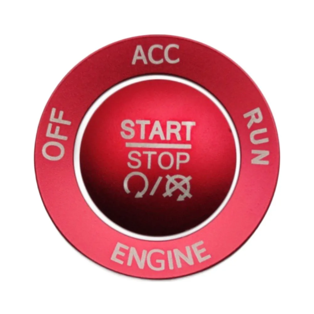 Car Start Button Cover Aluminum Trim for Dodge For Challenger and Charger 1500 Fit 2015 2016 2017 2018 2019 2020 2021