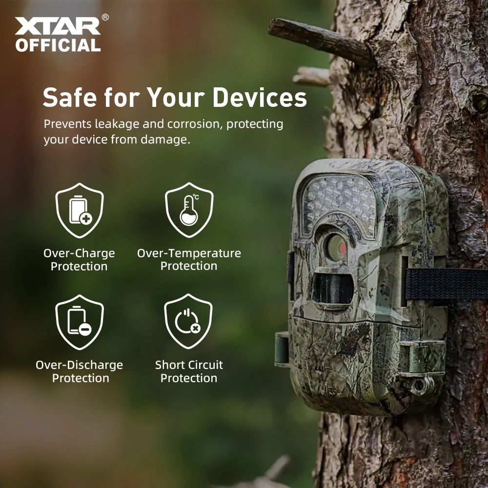 XTAR 1.5 فولت AA CLR 3300 2000 مللي أمبير بطارية ليثيوم أيون قابلة للشحن مخرج جهد ثابت وتفريغ خطي 1200 + حماية دورات