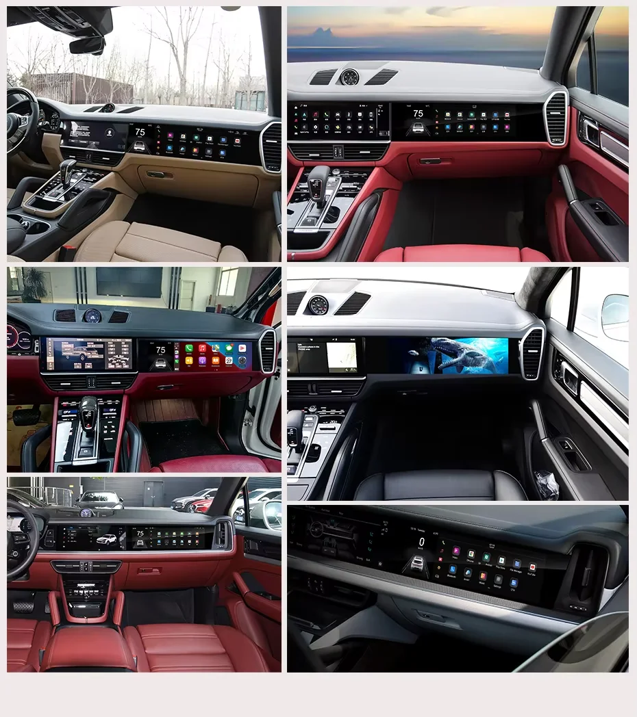 15 Inch Co-pilot Smart For Porsche Cayenne 2018 2019-2023 2024 Android Screen Car Copilot Car GPS Navi Multimedia Player Carplay