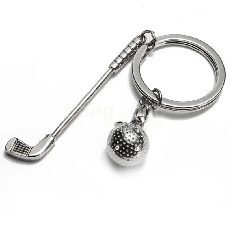 1PCS Golf Club Ball Keychain, Sports Themed Keyring Souvenirs Pendants Toys for Players Athletes Teammates alloy golf gift new