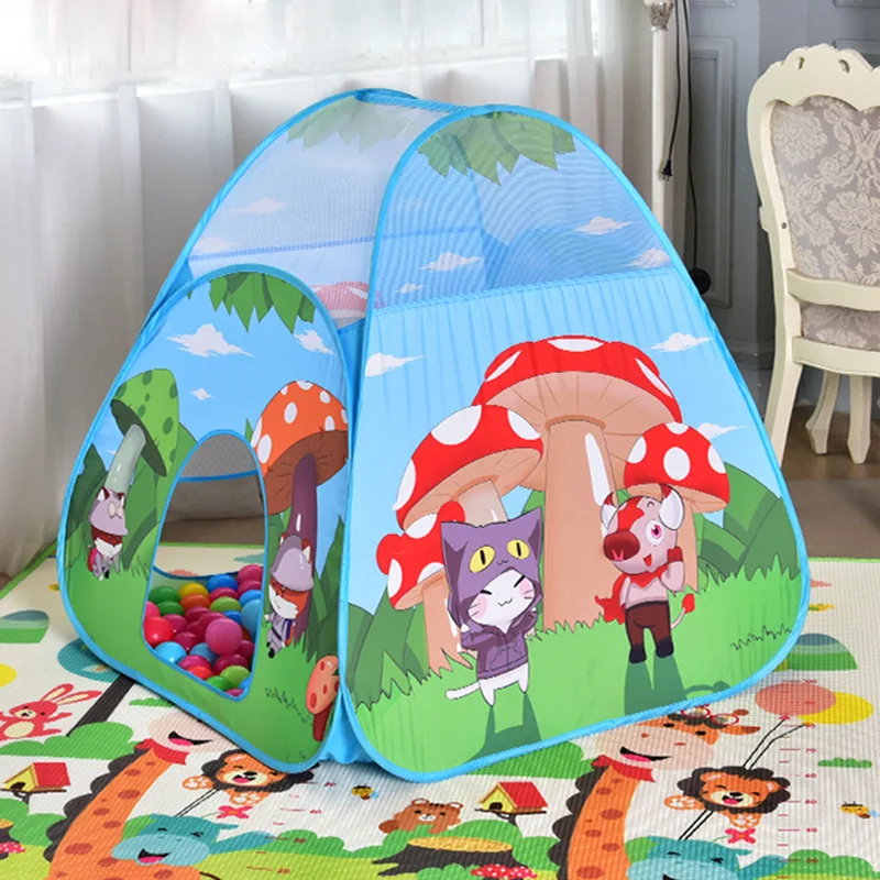 Children Portable Toy Tent Breathable Ball Pool Tent Indoor Outdoor Playhouse Foldable Mushroom Tent Kids Birthday Gifts