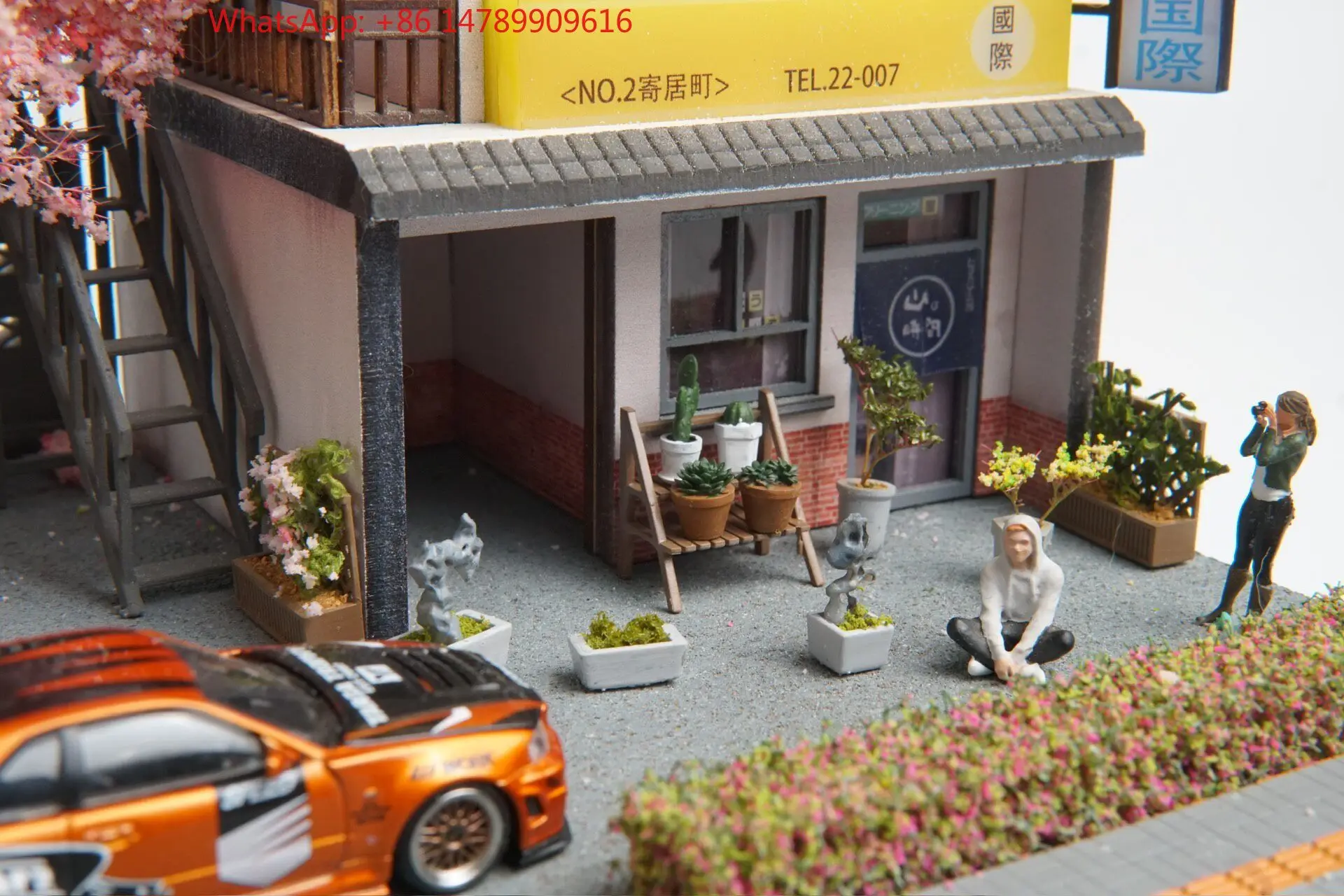 1/64 Fujiwara Tofu Shop Scene - Compact Initial D Anime Diorama Base for 1/64 Diecast Vehicles, Wargaming & Hobby Collectibles