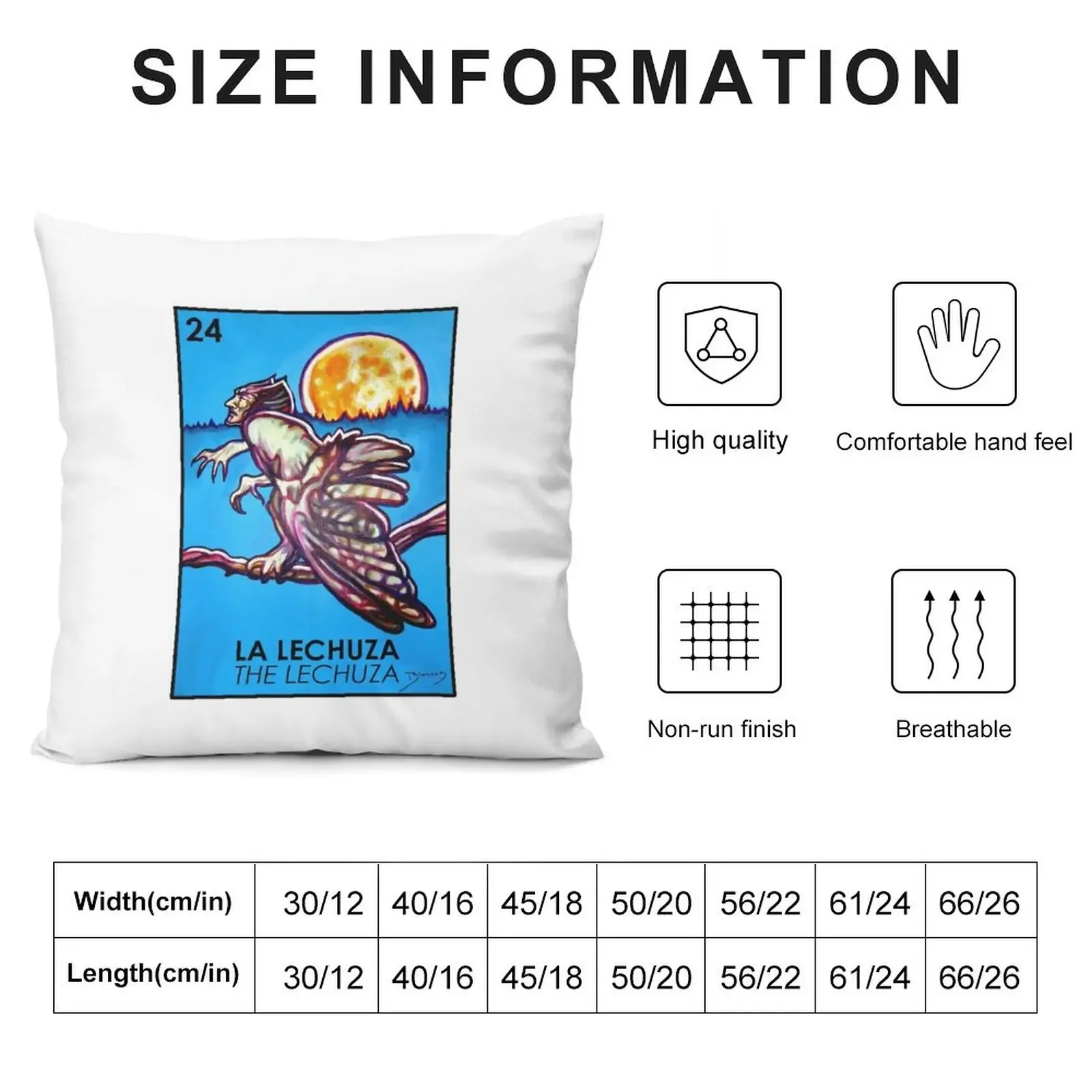 La Lechuza - The Lechuza Loteria Throw Pillow Couch Cushions Sofa Cover pillow