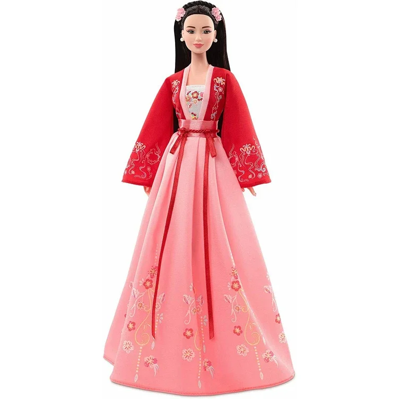 100% Original Barbie Unterschrift Lunar New Year Puppe Hanfu Sammler Chinesische Prinzessin Sammlung Spielzeug Mädchen Geburtstag Weihnachten Geschenk