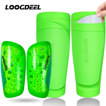 Loogdeel 1Set Football Shin Protection Board Calf Sleeves Set Adult Children Soccer Legging Cover Kids Sports Non-slip Shinguard