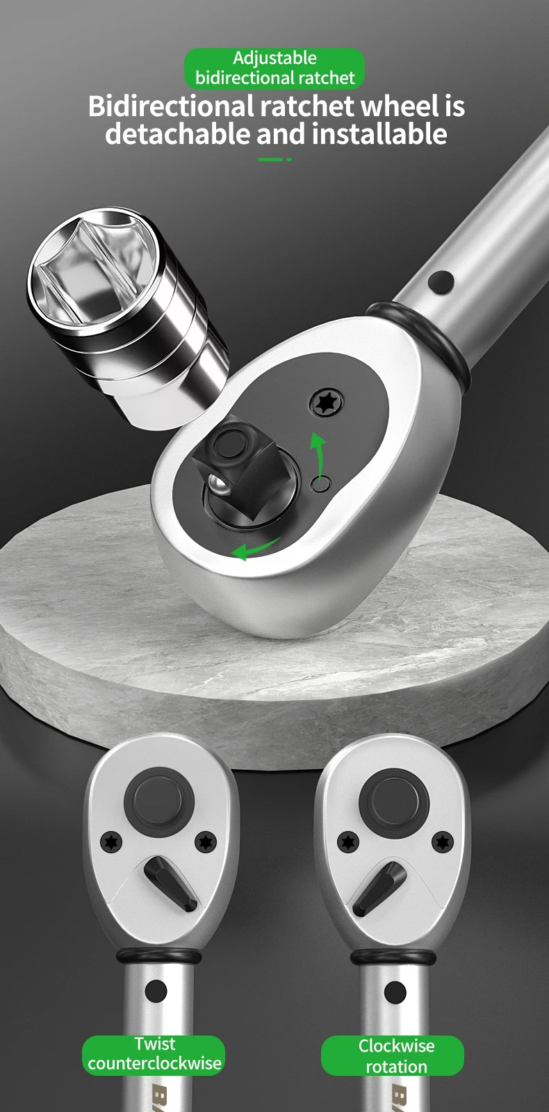 2,5-30 Nm 10-120 Nm 50-350 Nm Drehmomentschlüssel 1/4 3/8 1/2 Zoll Vierkantkopf Drehmomentschlüssel ±3% Hohe Genauigkeit Professioneller Drehmomentschlüssel – Detail 8
