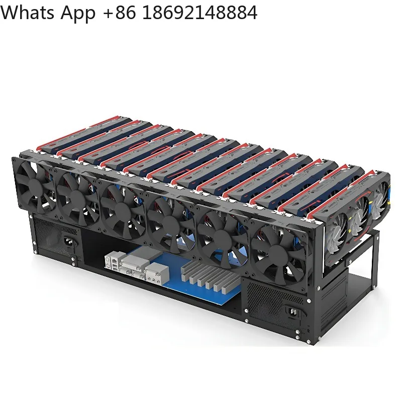 

12 card rack 8 graphics card chassis open shelf external GPU computer rack main board bracket silent platform