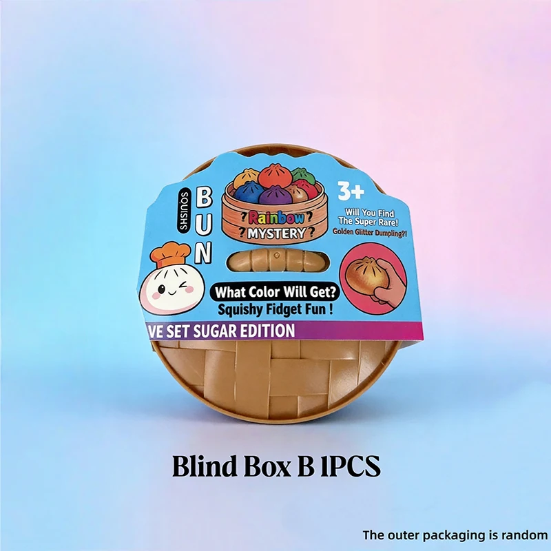 Expression Squishy Dumpling Pinch Zufällige Überraschungsbox Quetsch-Druckball Langsam Rückfedernder Weicher Büro- und Heimdekorationsartikel Geschenk für Kinder und Erwachsene