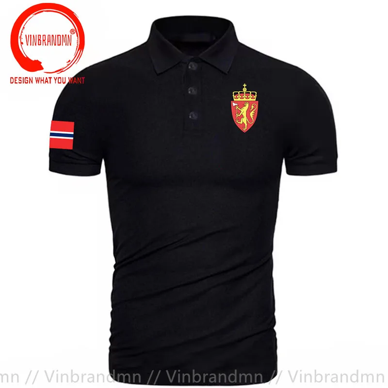 Customize NORWEGIAN NORGE Norway Fire Graphic Polo Shirt Men Cool Coat of Arms Sportswear Men's Fashion Fitness Polo Shirts Boys